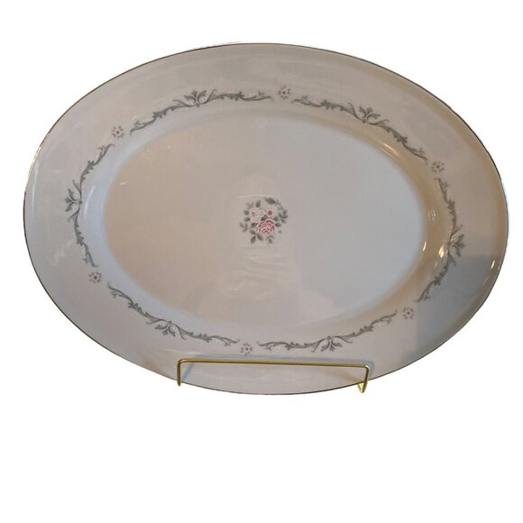 Signature Collection Fine China Oval Serving Platter 14" Petite Bouquet Japan - Picture 2 of 7